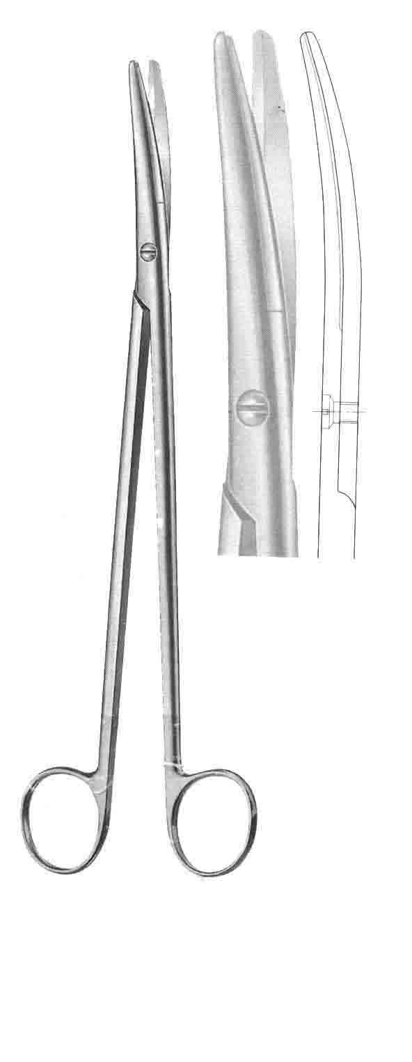 ALTIN SAPLI METZENBAUM MAKAS BİR AĞZI DİŞLİ EĞRİ 23 CM